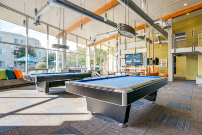 Resident clubhouse featuring a pool table